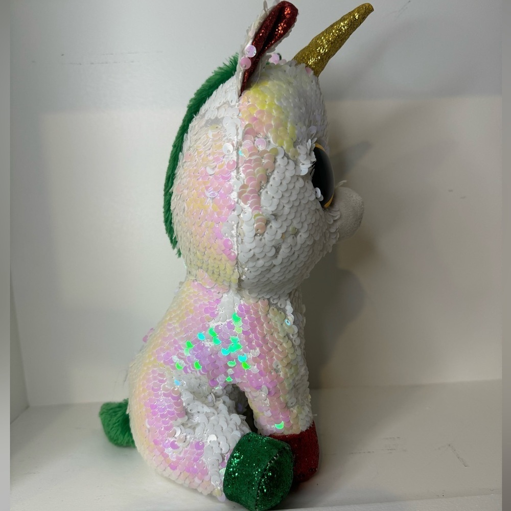 Ty Unicorn with Sequence Body and Glitter Feet and Horn - Picture 2 of 9